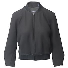 Jil Sander Navy Line Bomberjacke aus schwarzem Polyester Schwarz