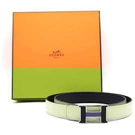 Hermès-Hermès 24mm Rose Noir Constance H Réversible Ceinture Taille 80-Rose