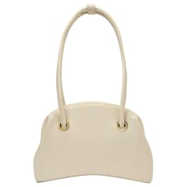 Autre Marque-Circle Brot Bag in Beige Leather-Beige
