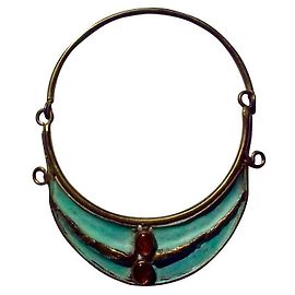 Autre Marque Designer necklace with two small stones gold hardware Gold hardware
