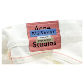 Autre Marque-Jeans Acne Studios a gamba dritta in cotone bianco-Bianco