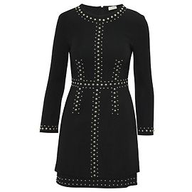A.l.C. Mini robe de cocktail cloutée Madison en viscose noire Noir