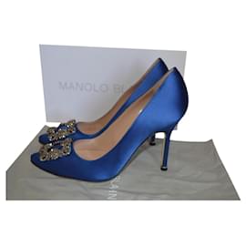 Manolo Blahnik-hangisi nouveau-Bleu