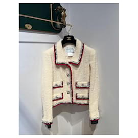 Chanel-Skirt suit-Red,Beige
