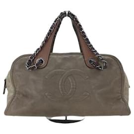 Chanel-**CHANEL Boston bag / leather / BRW / plain-Brown