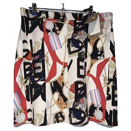 Saia Burberry Brit de seda e lã multicolorida Tamanho 14 Multicor