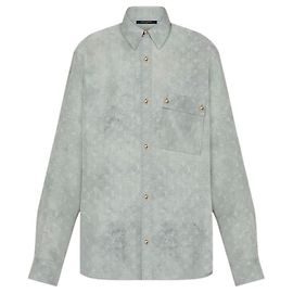 Camisa Louis Vuitton de seda lavada com monograma Outro