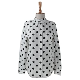 Equipment Camicia in seta nera e bianca Nero Bianco