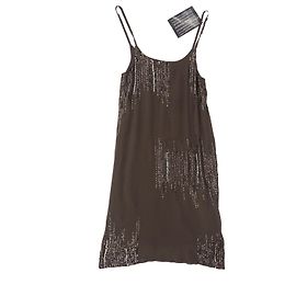 Robe sans manches à sequins Twin Set en kaki XS Kaki