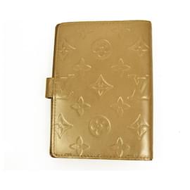 Louis Vuitton-Louis Vuitton Beige Golden Vernis Agenda Cover Organizer Diary Planner-Beige