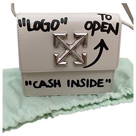 Bolso Off White Jitney 0.7 de cuero blanco Blanco