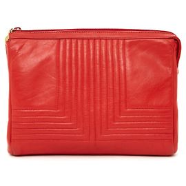 Lanvin CORAL CLUTCH PRISTINE Red