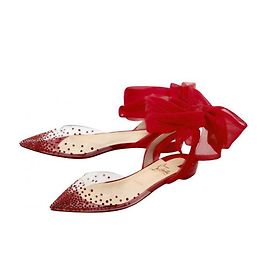 Christian Louboutin Miragirl sapatilhas de couro vermelhas Vermelho