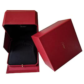 Cartier-Love Juc Bracelet bangle lined box and paper bag-Red
