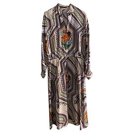 Tory Burch Abito tunica in seta stampata Multicolore