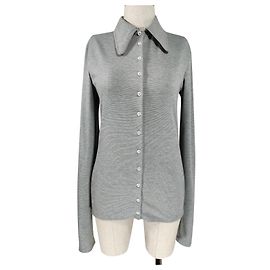 Camisa Lemaire de algodón gris Gris