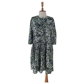 Robe Risla Zadig & Voltaire Verte à Fleurs en Viscose Multicolore
