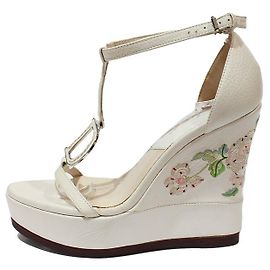 Dior Wedges Maultiere Creme
