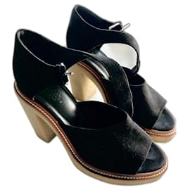 Sandali Hermès Drew in capra nero Nero