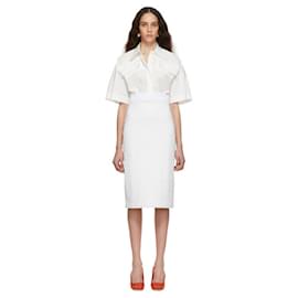 Fendi-White Leather Forever Fendi Skirt-White