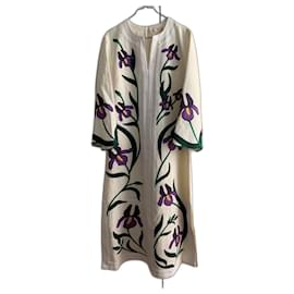 Tory Burch-Linen canvas embroidered Iris tunic-Multiple colors