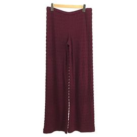 MISSONI Häkeln / Weite Hose / GRÖSSE 46 / Wolle / Lila / Einfarbig / Gebraucht Lila