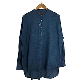 Missoni-MISSONI Long-sleeved shirt / M / Cotton / BLU-Blue
