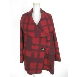 *Vivienne Westwood RED LABEL / Plaid lined Coat Vivienne Westwood Red Label Lining Orb Pattern Big Silhouette Red