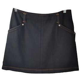 Apc Jeansrock Blau Baumwolle Größe L Blau