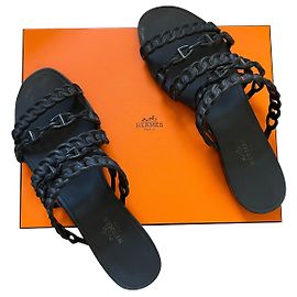 Hermès Black Sandals Black