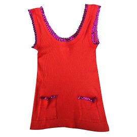 Top de malha vermelho Sonia By Sonia Rykiel algodão Vermelho