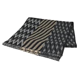 Missoni-MISSONI Muffler / wool / GRY / plain-Grey