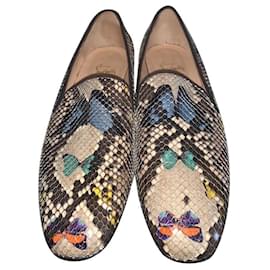 Christian Louboutin Python Butterfly Print Exotic Leather Flats Multiple colors