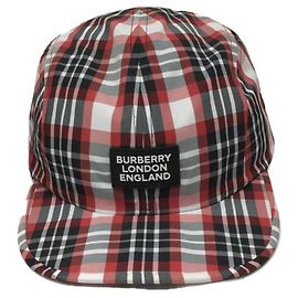 BURBERRY / Berretto / L / Cotone / ROSSO / Check Rosso