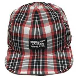 Burberry-BURBERRY / Cap / L / Cotton / RED / Check-Red