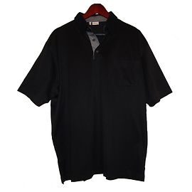 BRIONI BRUSTTASCHEN-POLOSHIRT Schwarz