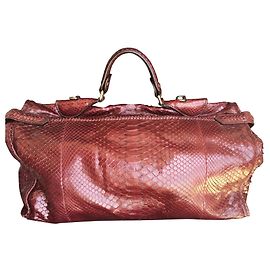 Sac à main Zagliani en python rouge foncé Bordeaux