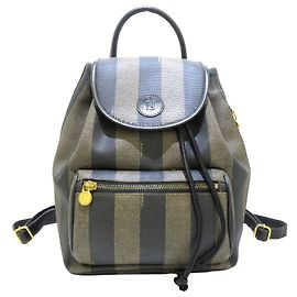 Fendi Brown Pequin Rucksack Braun Schwarz