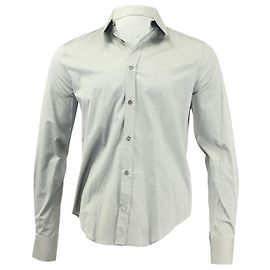 Camisa Alexander McQueen Buttondown en algodón gris Gris
