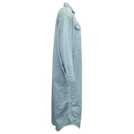 Ganni-Robe chemise en jean Ganni x Levi'S en coton bleu clair-Bleu,Bleu clair