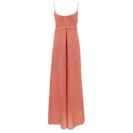 Balenciaga-Balenciaga maxi dress in red patterned silk-Red