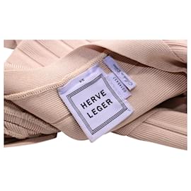 Herve Leger-Herve Leger Lilith Bandage Mini robe en rayonne beige-Beige