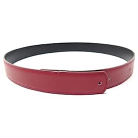 Hermès-NEW HERMES BELT LINK 28MM T70 IN BLACK AND RED LEATHER NEW LEATHER BELT-Other