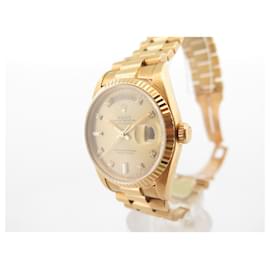 Rolex-Rolex watch 18238 OYSTER PERPETUAL PRESIDENT 36 MM GOLD 18K AND DIAMONDS WATCH-Golden