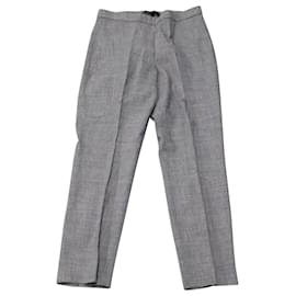 Theory Pull-on-Hose aus grauem Leinen Grau