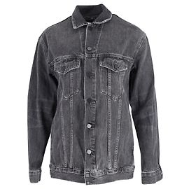 Alexander Wang Oversized Daze Jacket in Black Cotton Denim  Black