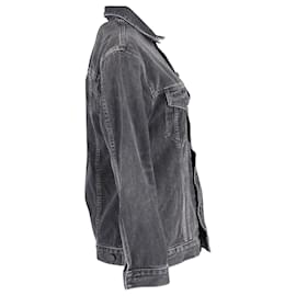 Alexander Wang-Alexander Wang Oversized Daze Jacket in Black Cotton Denim -Black