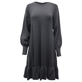 Marc by Marc Jacobs CO. Abito in Maglia con Maniche Bishop in Lana Nera Nero