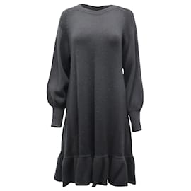 Marc by Marc Jacobs-CO. Knitted Dress with Bishop Sleeves in Black Wool-Black