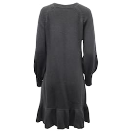 Marc by Marc Jacobs-CO. Knitted Dress with Bishop Sleeves in Black Wool-Black